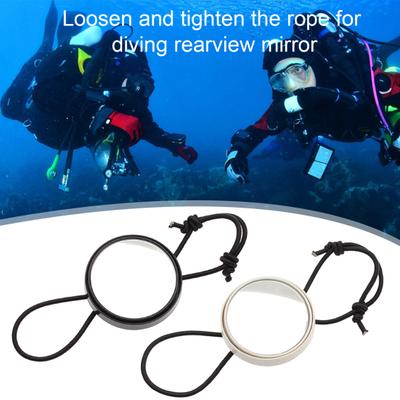 Diving Hand Mirror Portable Diving Rearview Mirror Adjustable Round Convex Diver Observe