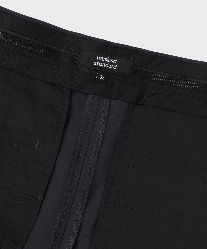 Musinsa Standard [Cooltandard] Hidden Banding Half Slacks [Gunmetal]