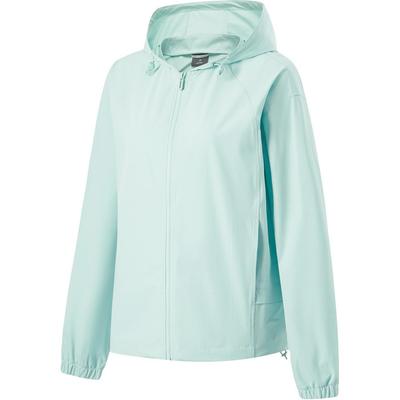 Plain Hooded Sports Casual Jacket Women Jackets Mesh-Green AFDU518-3