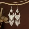 Retro Miao Silver Tassel Earrings: Ethnic Yunnan Long Dangle Women's Jewelry