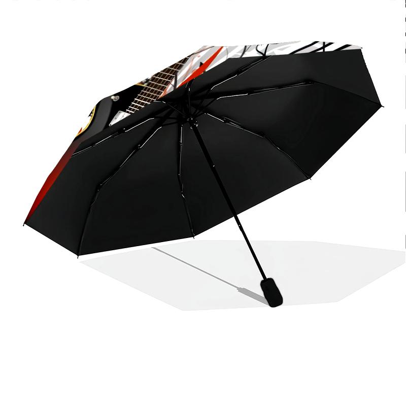 1PC electric guitar Umbrella Portable Folding Umbrella Iron Frame Hole Bone Structure Outdoor Home Umbrella A15