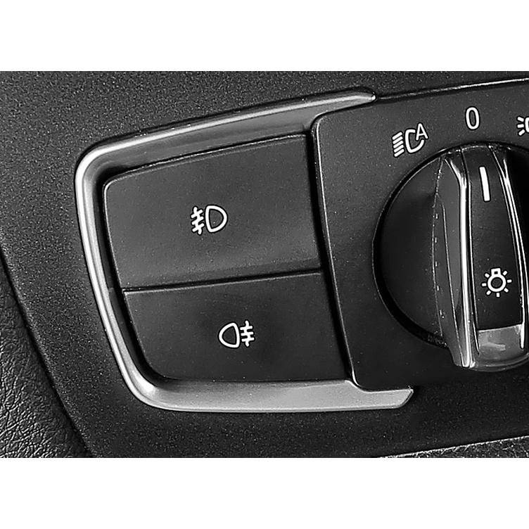 For BMW 3 4 Series GT 2013- ABS Silver Headlight Switch Control Frame Trim