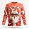 Autumn Winter Christmas Long Sleeved T-shirt Snowman Print Cotton Comfort Tees Funny Xmas Festival Party Top Casual Gift for Men