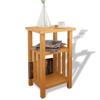Day and Night - Day and Night Side Table with Solid Oak Wood Shelf 27x35x55cm