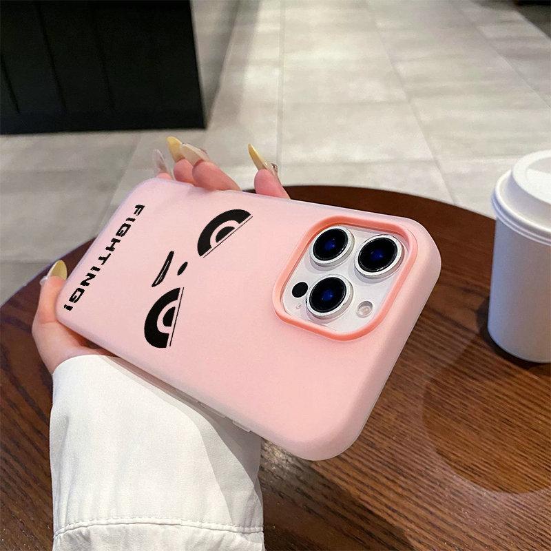 Patterned Matte Frosted Skin Feel Casing PC+TPU 2in1 Angry Face Fighting Printed Protective Cover Soft Back Case