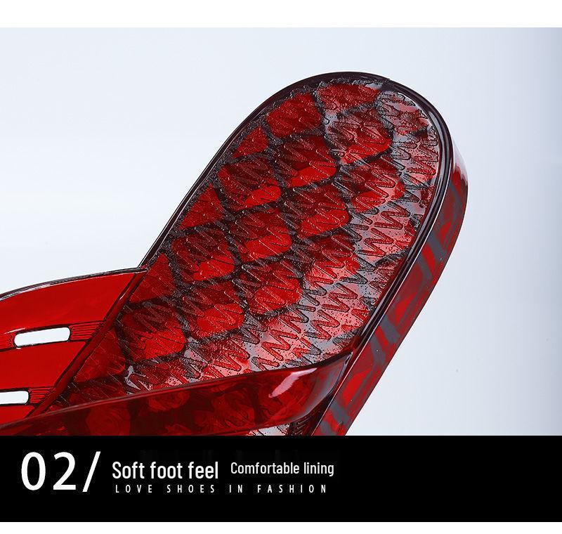Crystal Clear Non-slip Jelly Slippers for Home & Shower