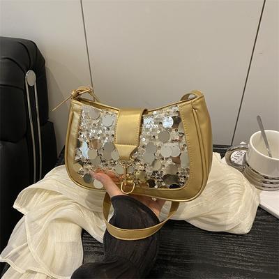 Popular Small Bag Women's Bag New Shoulder Bag Underarm Bag Sequined Messenger Bag