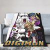 Digimon Kido Jo Gomamon Flannel Blankets Monster Anime Awesome Throw Blankets for Home Hotel Sofa 125*100cm Soft