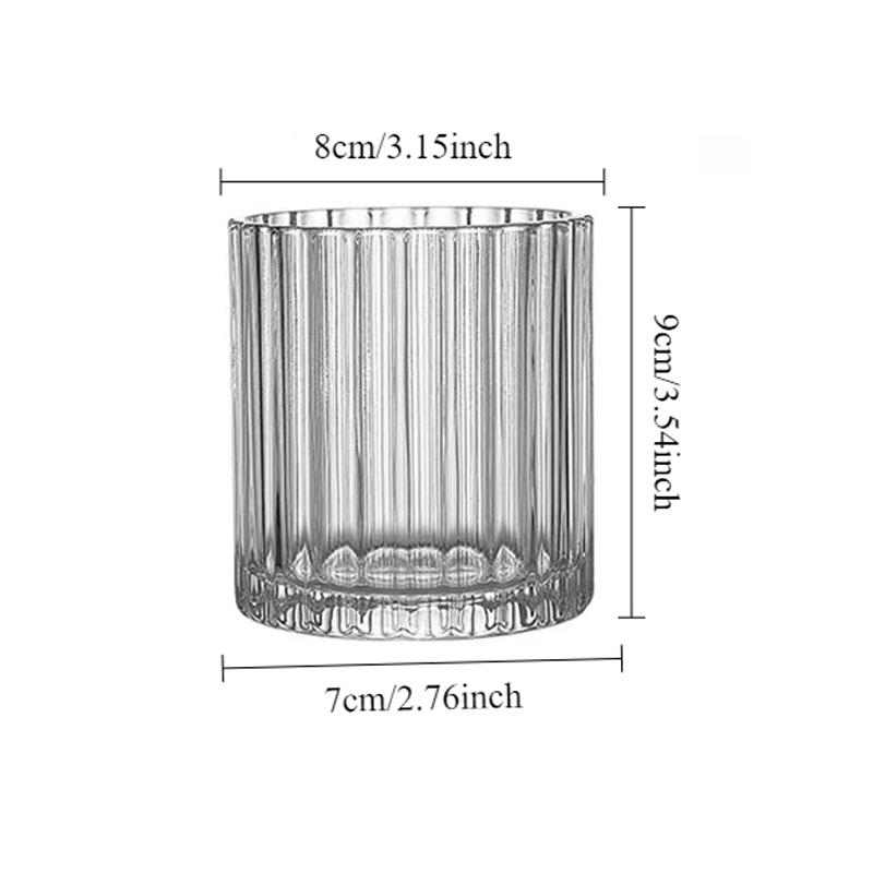 

285ml Drinkware Elegant Coffee Cups Vertical Stripes Wine Glasses Drink Items for Kitchen and Home Glasses Drinking Coffeeware 1pcs