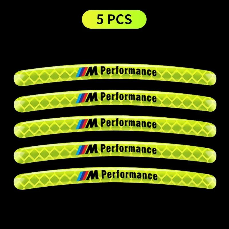 

Car Wheel Fluorescent Sticker Hub Sticker Reflective Warning For BMW E34 E46 E39 E38 E90 E60 E36 F30 F30 F10 E92 E38 E91 M3 M5