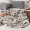Japan Quality Cotton Gauze Towel Blankets Thin Blue Quilt for Double Queen King Bedspread On The Bed Sofa Cover Bedroom Coverlet