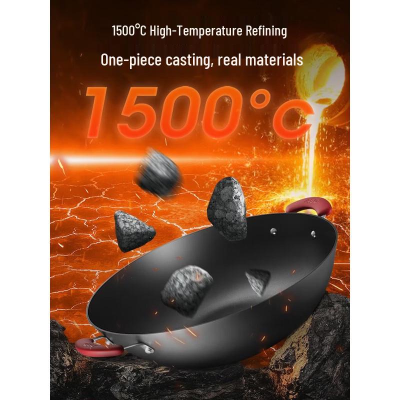 ASD 40cm No-Coating Cast Iron Wok