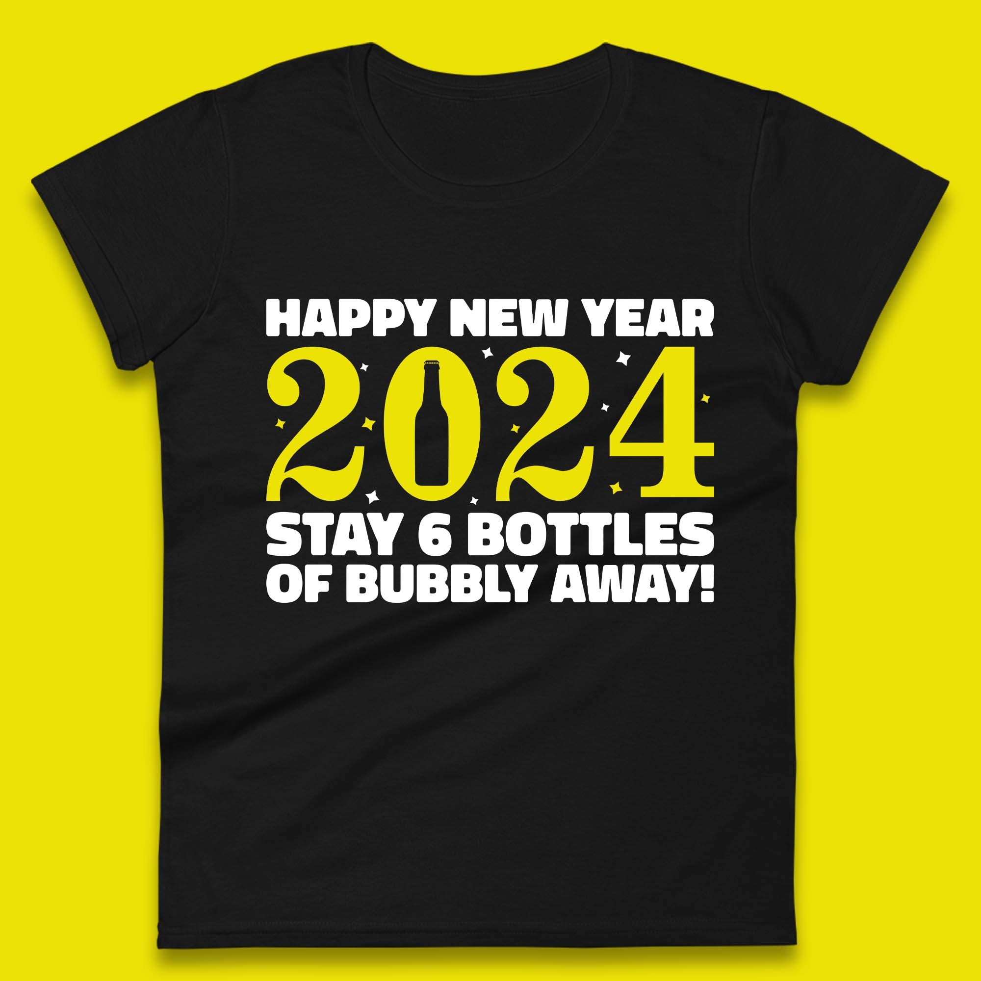 Happy New Year 2024 Womens T-Shirt Mens Tops Tees Unisex 2XL