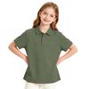 Girls' Short Sleeve School Uniform T-Shirt Casual Dress Top for Everyday Wear
