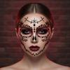 Face Jewel Stickers Colorful Flower Skull Sparkly Rhinestone Self Adhesive for Halloween Masquerade Makeup