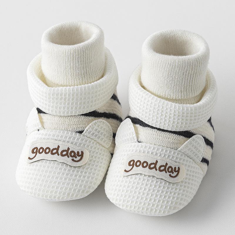 

Newborn Cotton Pre-walk Shoes Indoor Non-slip Toddler Shoes 0-12 Months Old Baby Warm Floor Socks 15 чорний