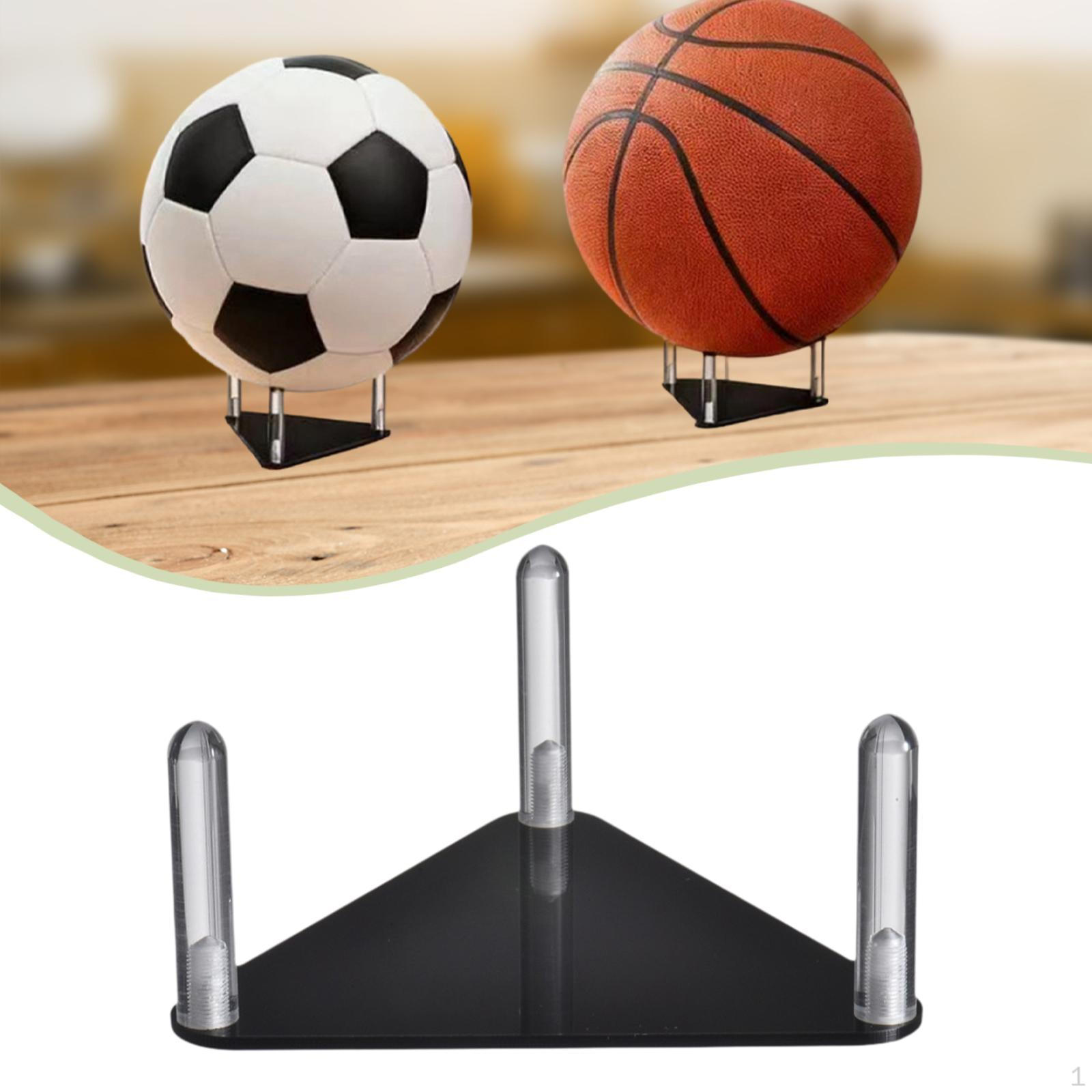 

Акриловая подставка для мяча Держатель для хранения баскетбольных мячей Спортивная стойка для боулинга, регби 1 PC чёрный