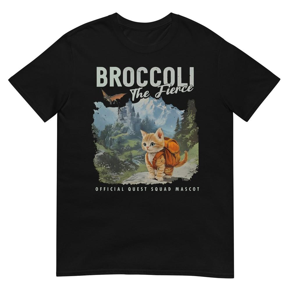 Broccoli the Fierce Quest Fantasy Squad Broccoli Cat T-Shirt L