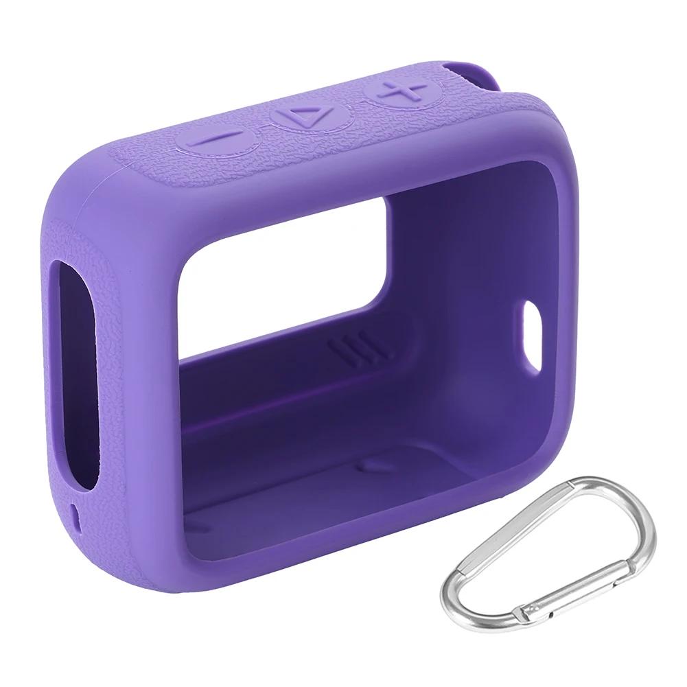 Shockproof Silicone Case for JBL GO 4 Portable Bluetooth Speaker with Carabiner for Travel and Protection