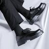 Leather shoes men's casual British platform derby shoes men's high-end black wedding groom height-increasing shoes 2112-R