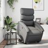 Recliner with Rising Aid Grey Faux Leather