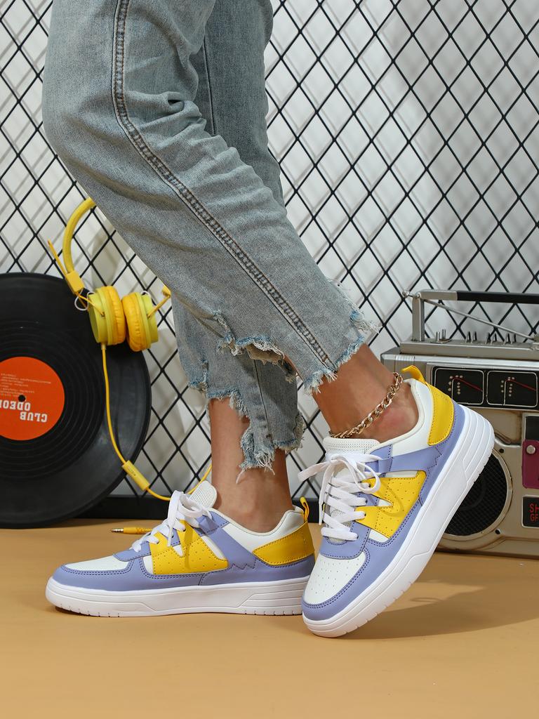 MCTIN Kadın rahat ayakkabılar nefes alabilen platform spor ayakkabı çiftler kaymaz deri kaykay ayakkabı