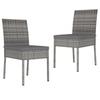 Day and Night - Day and Night Garden Dining Chairs 2 Units Gray Synthetic Rattan