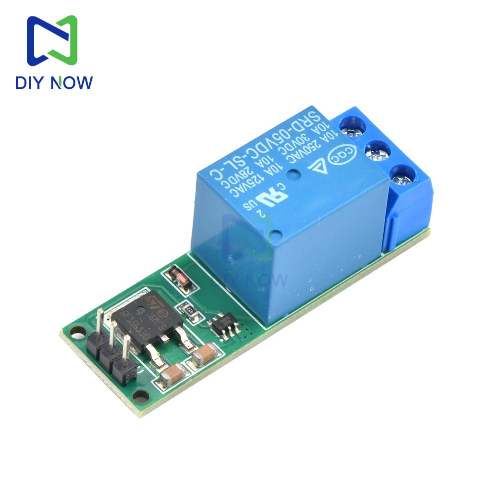 IO25B01 DC 6V 9V 12V 24V Flip-Flop Latch Relay Module 1 Channel Bistable Self-locking Switch Low Pulse Trigger Board for Arduino