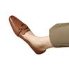 2025 new retro brown high heels one-pedal shallow commute small square head soft leather single shoes women