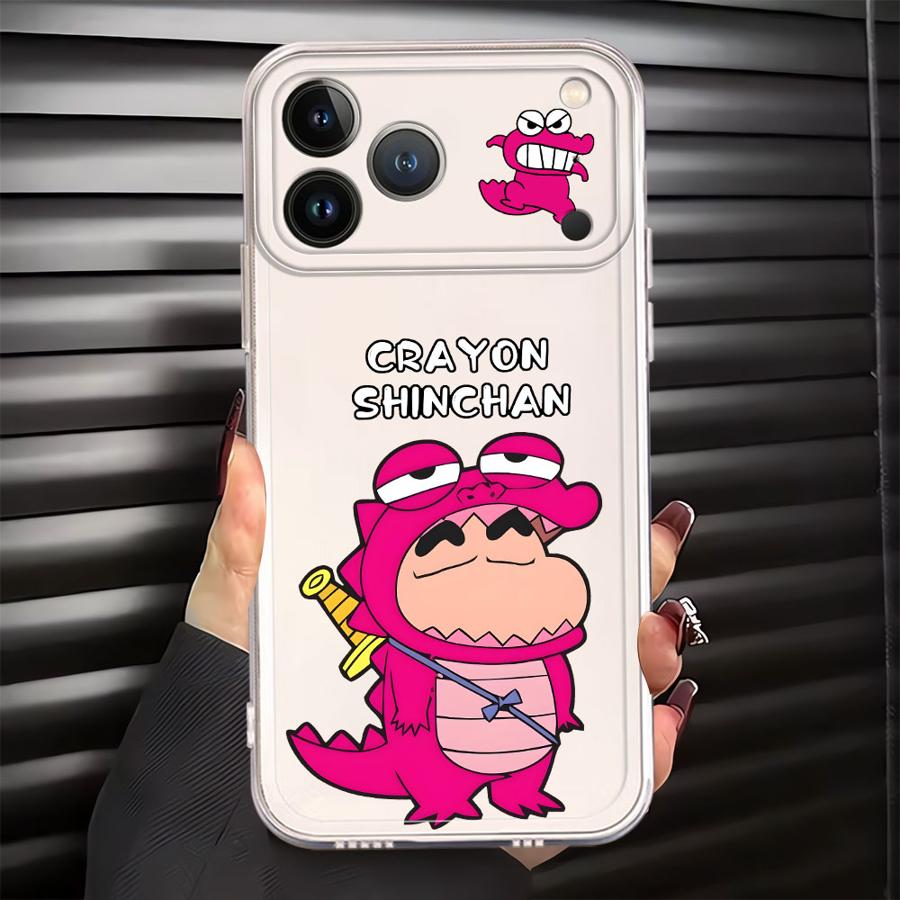 

Case for iPhone 17 Pro Max 13 Pro 12 Mini 16 7 8 11 14 Plus XS Max 15 Air XR Soft Phone Cover Cute C-Crayon Shin-Chans iPhone 15 Plus
