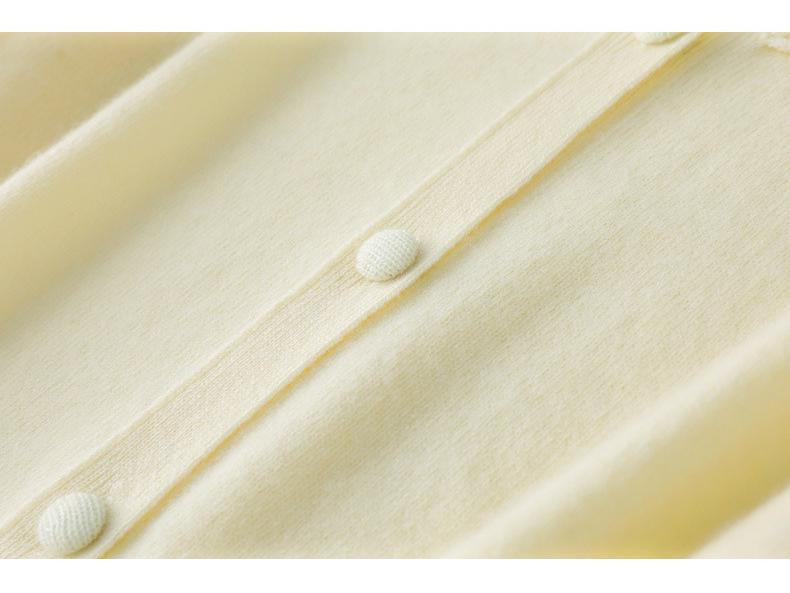 Women's Short Wool Embroidered Cardigan Sweater - 2025 Autumn Collection