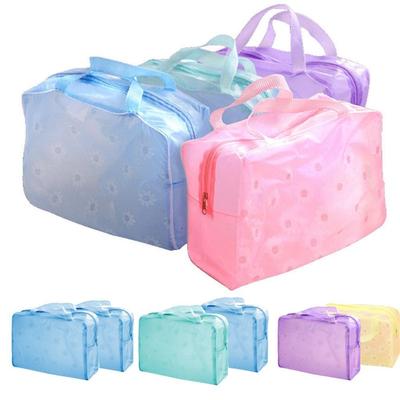 Transparent Cosmetic Storage Bag Zipper Waterproof Travel Cosmetic Bag Multipurpose Large Capacity Toiletry Wash Bag Travel
