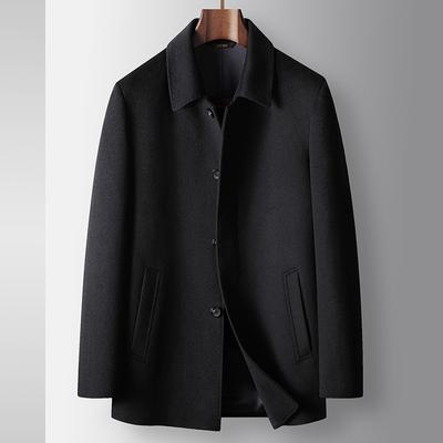 Men's Woolen Jacket Wool Autumn and Winter New Executive Lapel Business Middle-aged and Young People Warm Casual Jacket