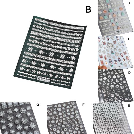 Universal Embossed Nail Nails Ornaments Decals Persistent Portable Engraved Pattern