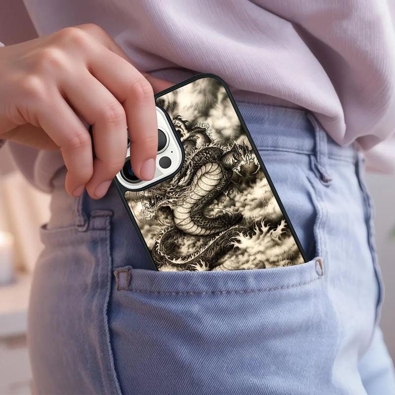 Asian Chinese Dragon Phone Case For iPhone 17 Air 15 16e 14 13 Pro Max Coque 12 11 Pro Max PLUS cover
