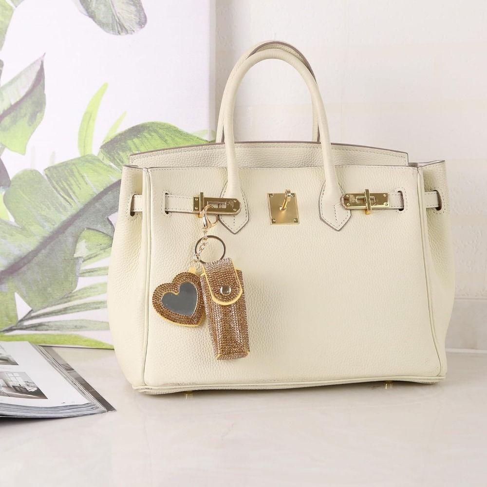 Portable Lipstick Organizer Keychain Bling Rhinestone Lipstick Holder  Girls