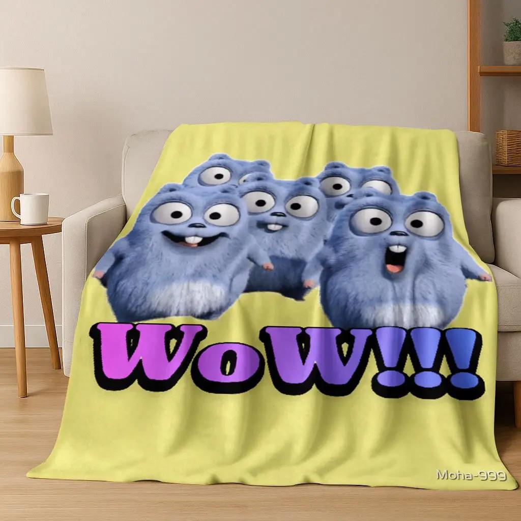 Lustige Grizzy und die Lemminge Cartoon Flanelldecke Weiche Warme Überwurfdecke für Bett Schlafzimmer Zimmer Wohnzimmer Reise Picknick Kind