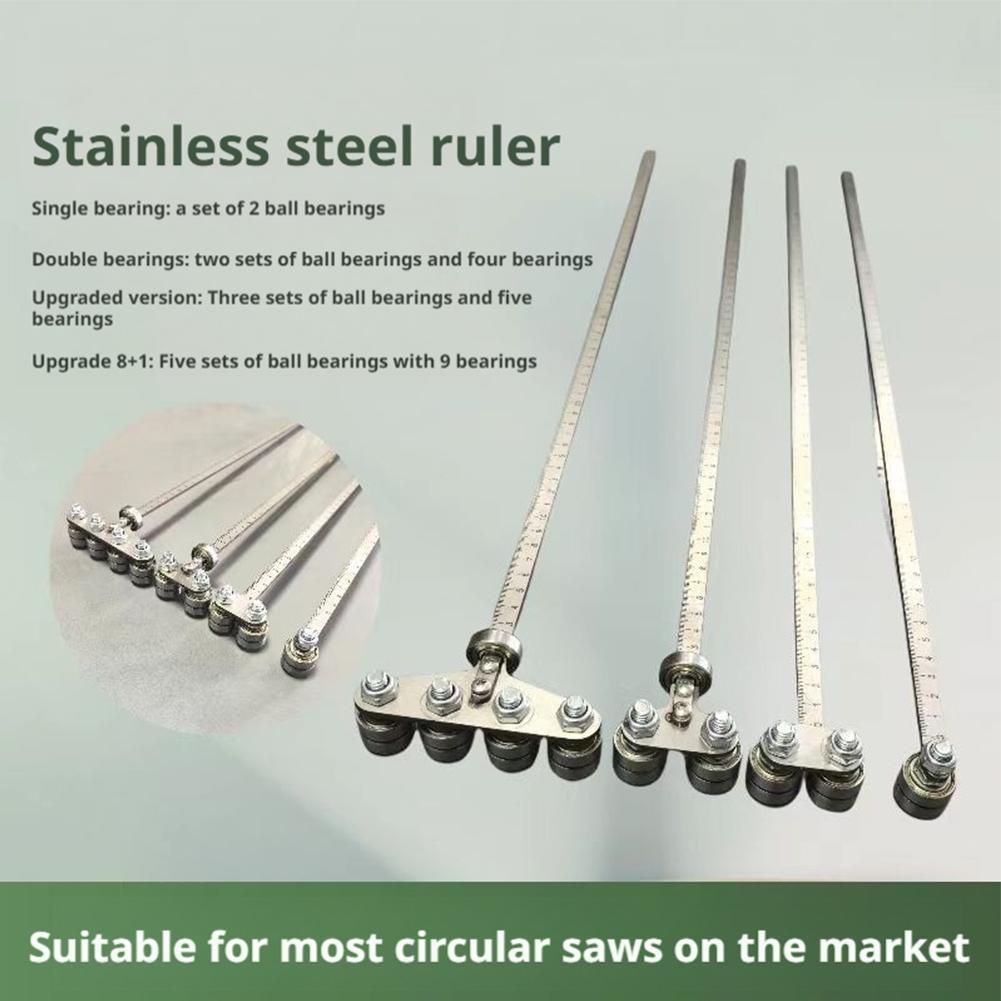 Upgrade Single/Double/Inline Bearing Circular Saw Guide Ruler Electric Saw Positioning Caliper Multi-Purpose Woodworking Tool