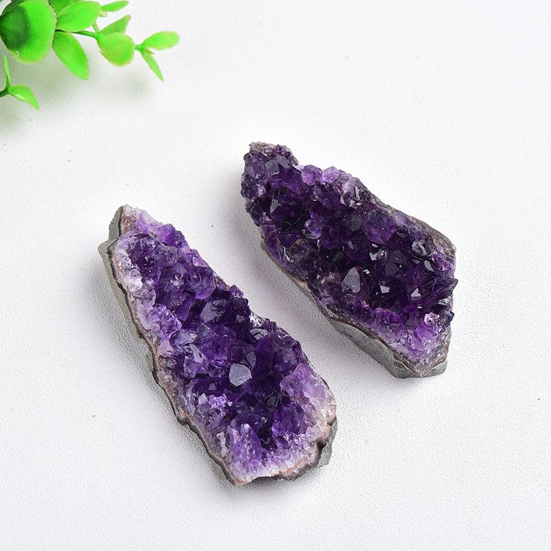 Natural Lucky Crystal Amethyst Mineral Crystal Ornaments Home Decorations Mini Lucky Healing Natural Brazilian Crystal Decoration Auto Parts
