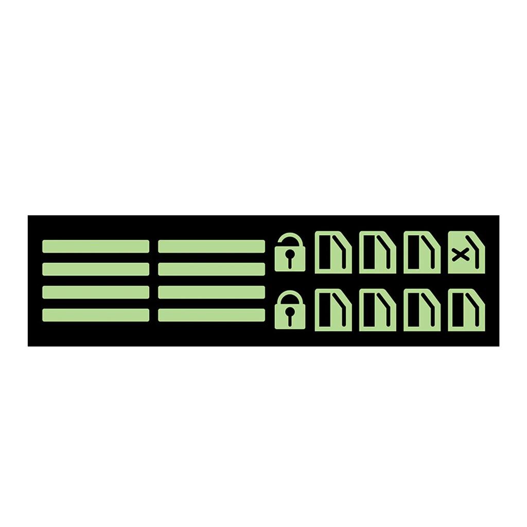 Autoaufkleber Auto-Knopfaufkleber Leuchtender Schalterknopf-Aufkleber Für Auto Nachtsicherheit Fluoreszierende Aufkleber Auto-Styling 10,2x2,6cm