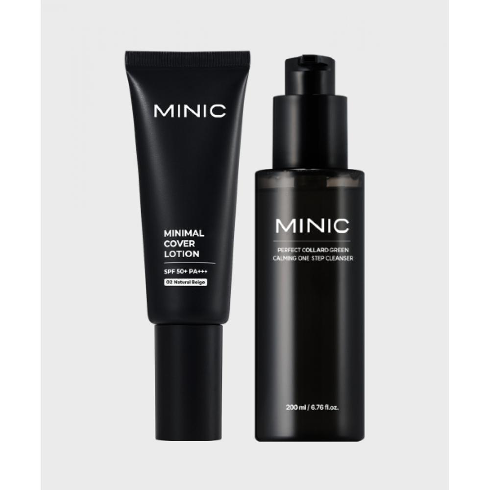Minic Minimal Cover Lotion 01 40ml + Perfect Collard Green Calming One Step Cleanser 200ml NONE