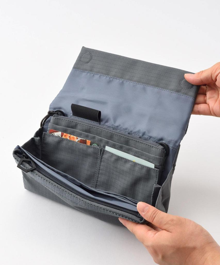 Millet Multi-Shoulder Bag, Small, Crossbody, with Detachable Pouch, Wallet, Travel, Water-Repellent, Men's and Women's, Hutte, Black, MLS939-BK