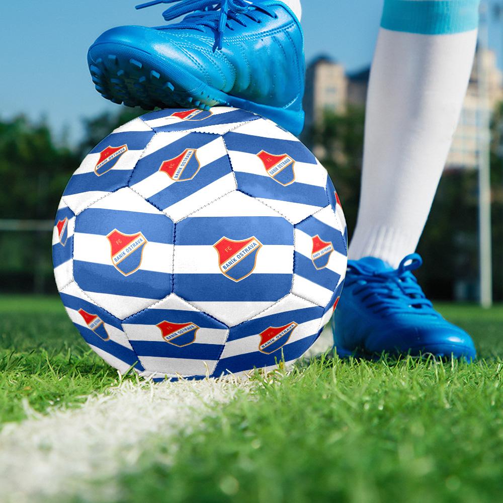 Banik Ostrava Crest Emblem Size 5 Soccer Balls, High-Quality, Anti-Slip, Protective Football, a Unique Gift Suitable for Birthdays, Christmas