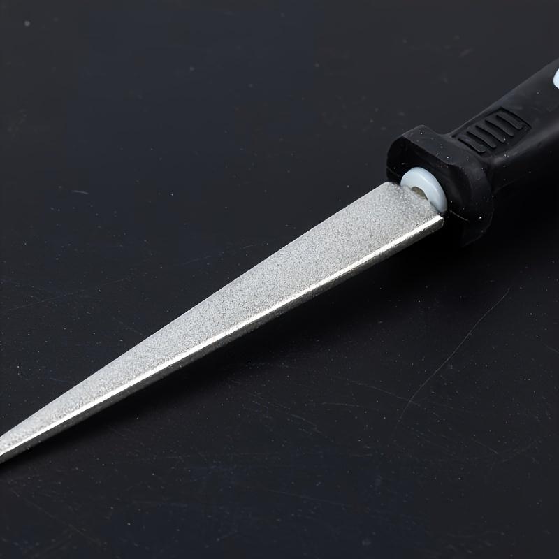 Diamond Sharpening Scissors Knives Rod Grit File Garden Tools Double-sided Flat Curved Design Handheld Sharpener Home Supplies