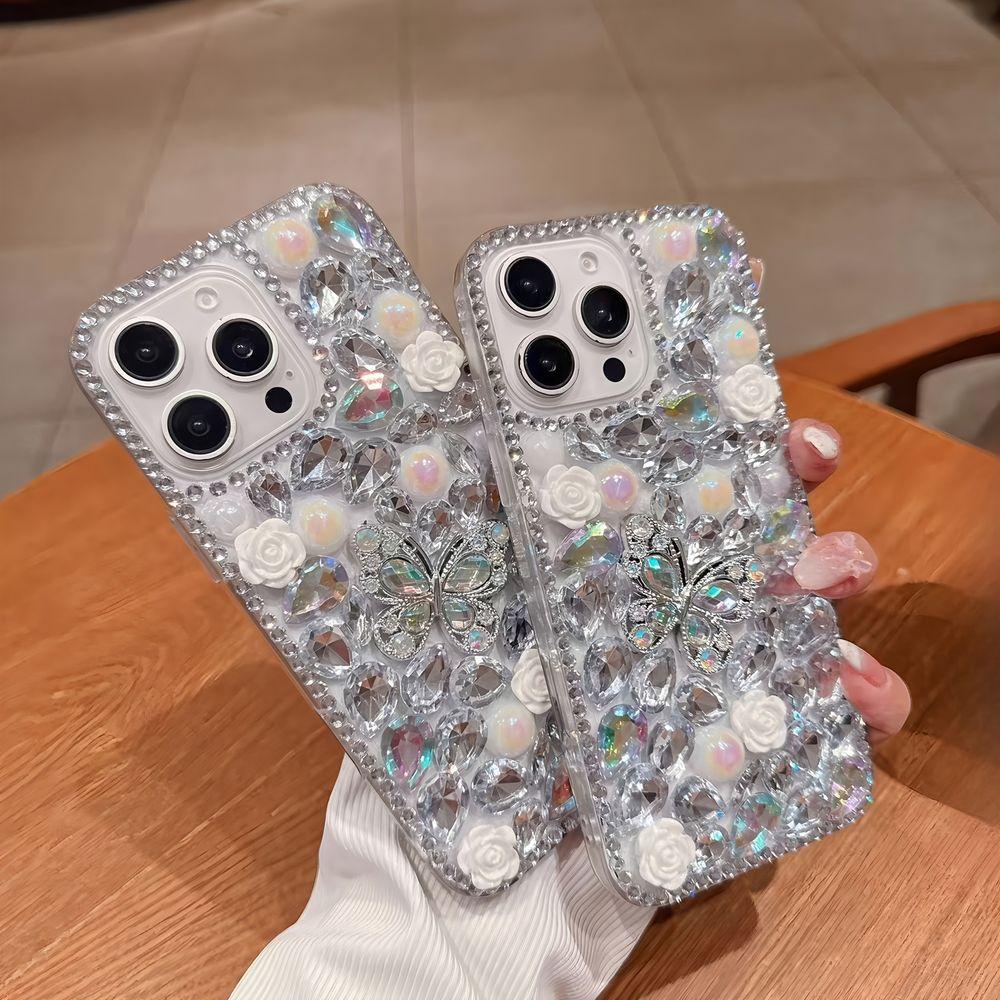 Glitter Bling Crystal Rhinestone Butterfly Phone Case For XiaoMi 15 Ultra 14 Pro 14T 14A Plus 13 Lite 13T 12 12T 12S 12X 5G Cover Gift girl