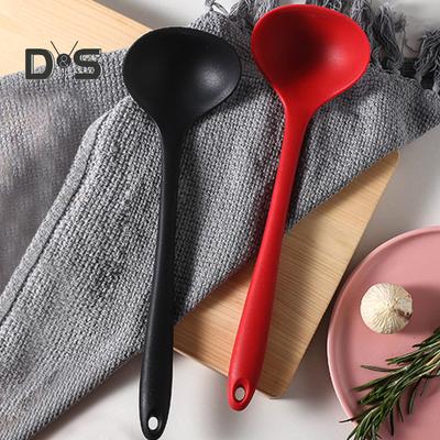 2Pcs Hitzebeständige Silikon Schöpfkelle Löffel Langen Griff Hängen Loch Nicht-Stick Rühren Löffel Küche Kochen Utensilien Backen werkzeug