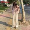 Wide Leg Pants For Women With Plush Fleece And High Waist For Autumn Winter Casual Wear