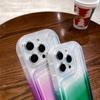 Pouzdro na telefon Gradient Clear Bumper pro Iphone 14pro Max 13 12 11 Pro Max 14 Plus Nárazuvzdorná ochrana fotoaparátu Měkký duhový kryt