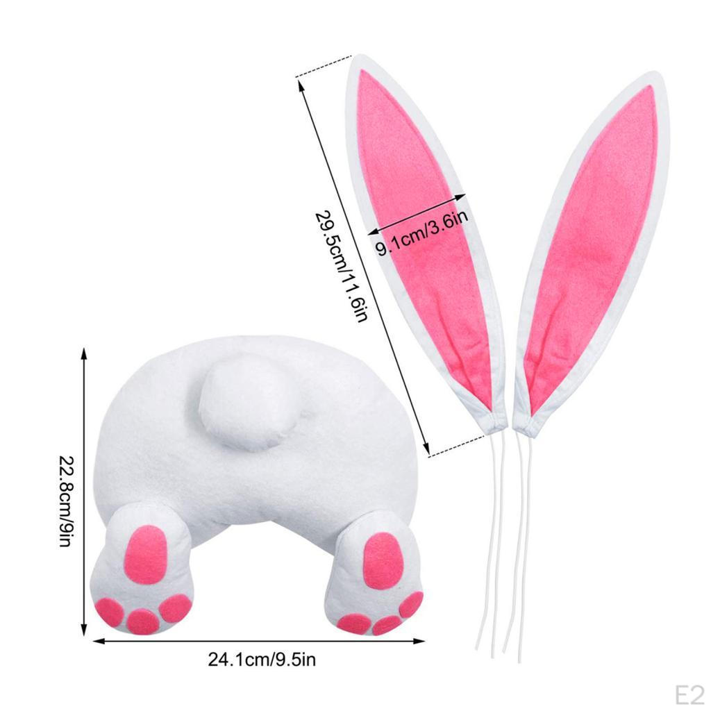 Bunny Butt and Ears for Wreath Embellishment Cartoon Easter Decorations Front Door