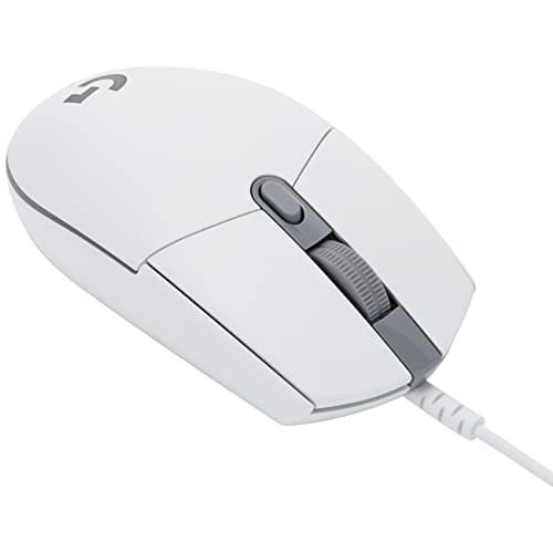 Logitech G Gaming Mouse G203 Wired Gaming Mouse USB Connection G203-WH Lightweight 85g LIGHTSYNC RGB 6 Program Buttons White PC windows mac [Final Fan